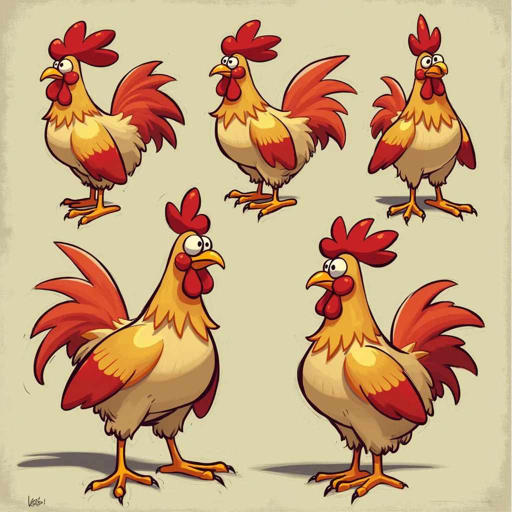 Concept art for a new Chicken Road character