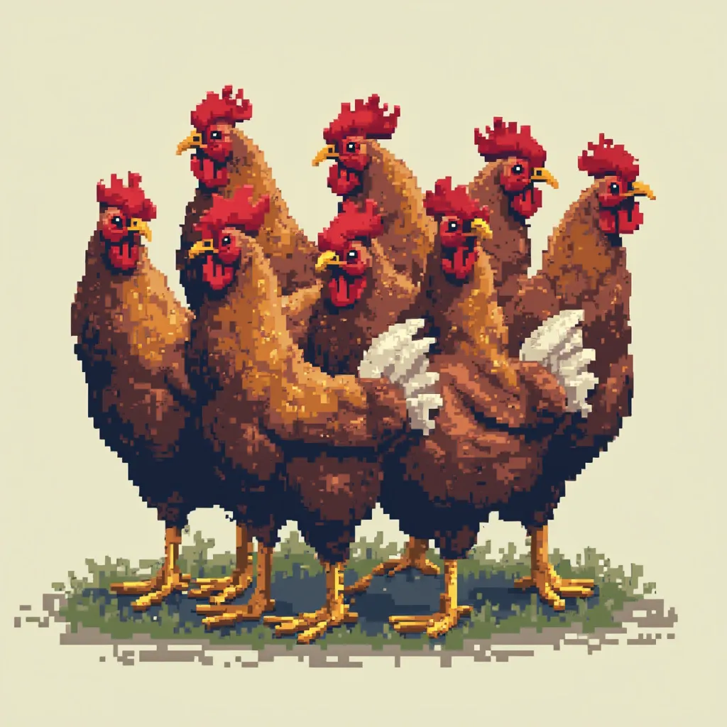 Pixel art icon representing community and connection