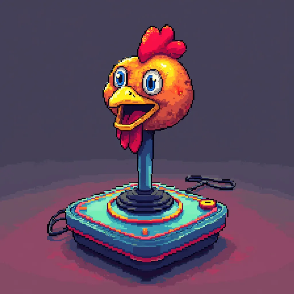 Pixel art icon representing fun and gaming